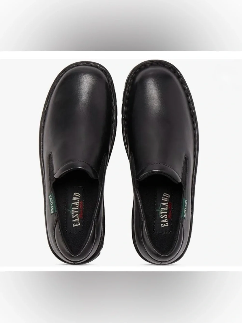 Eastland Black Slip-On Leather Loafers Size 7
